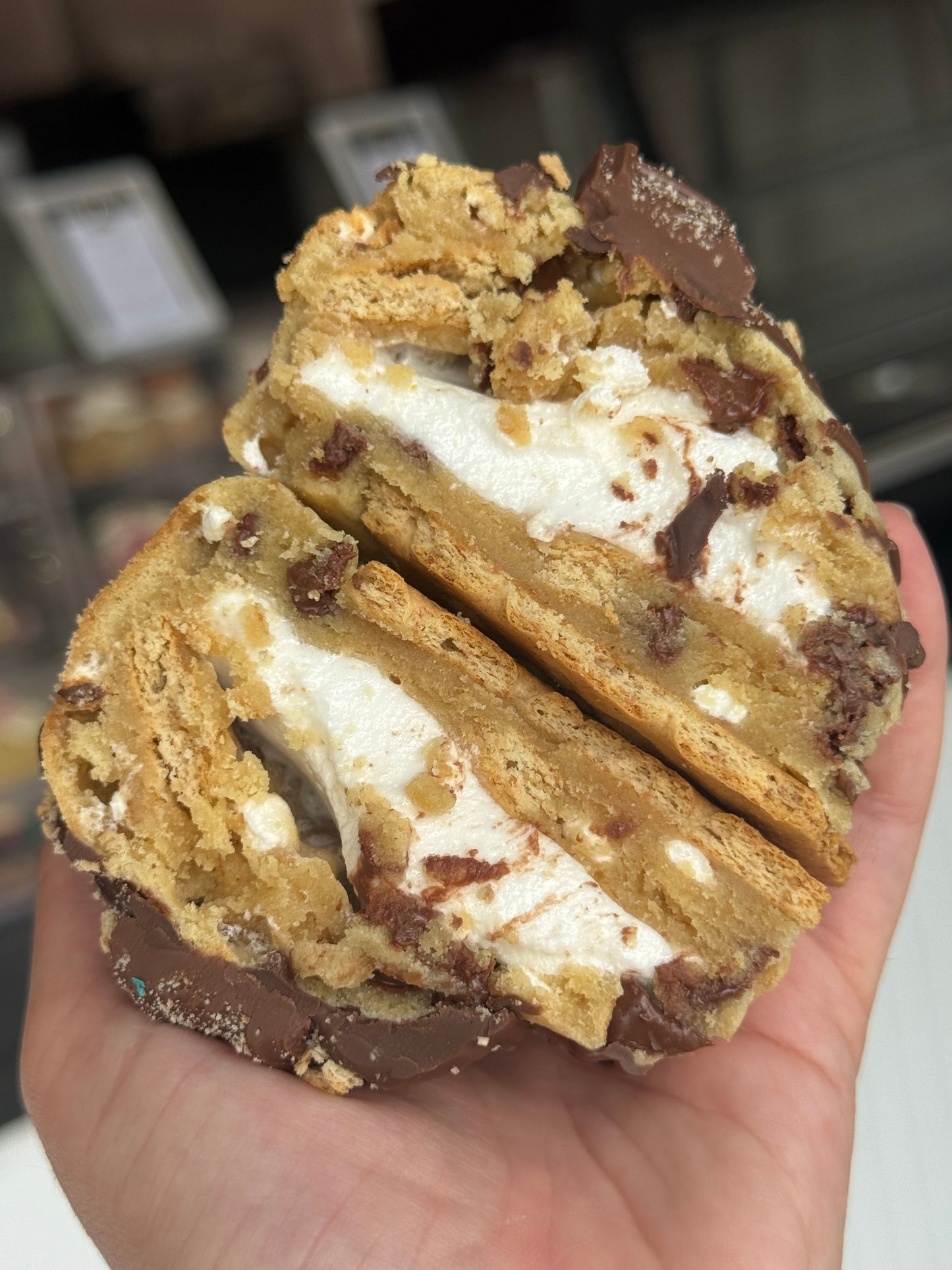 Smores Stuffed Cookie - Crushin' on Cookies
