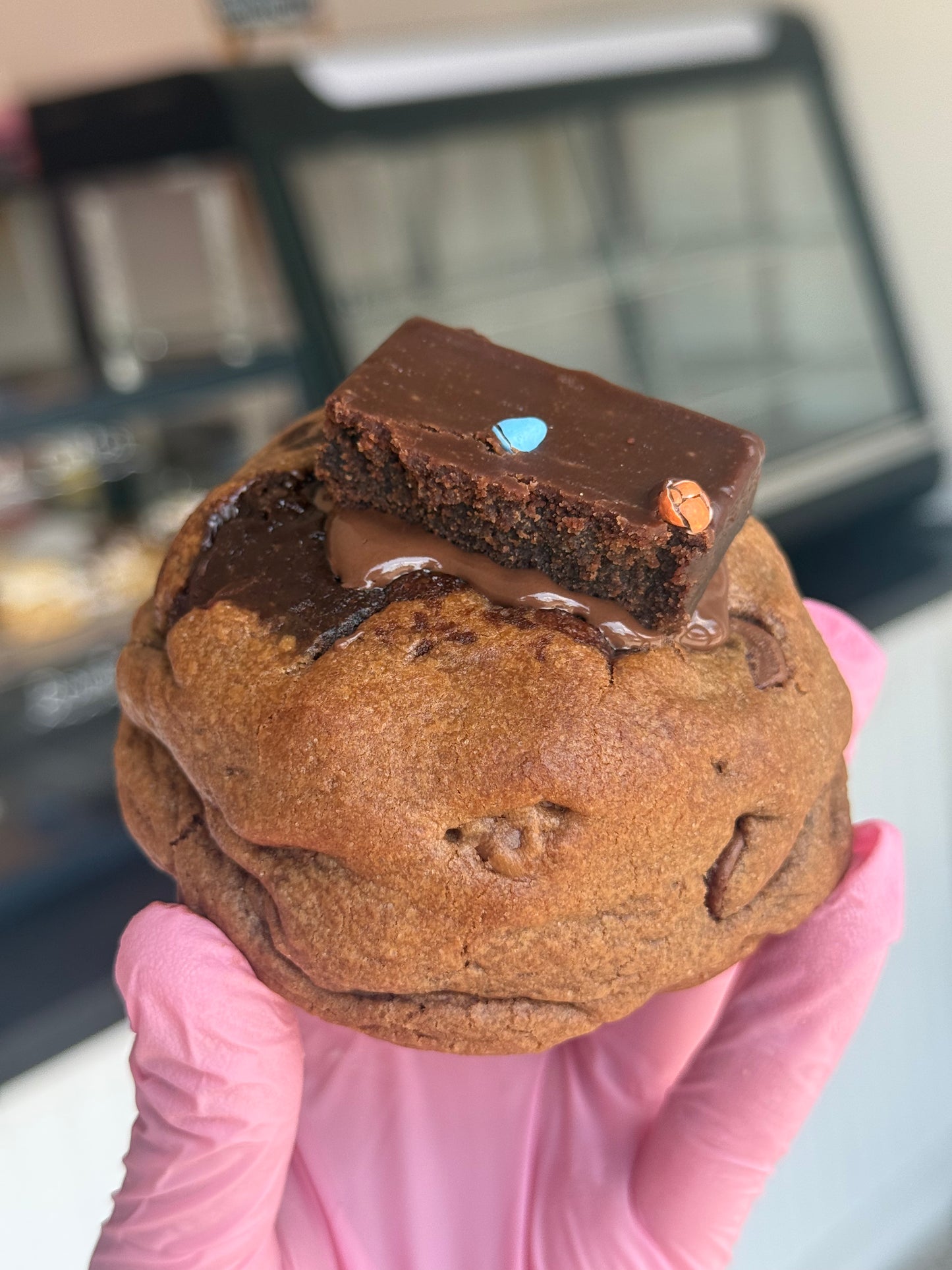 Brownie fudge stuffed cookie