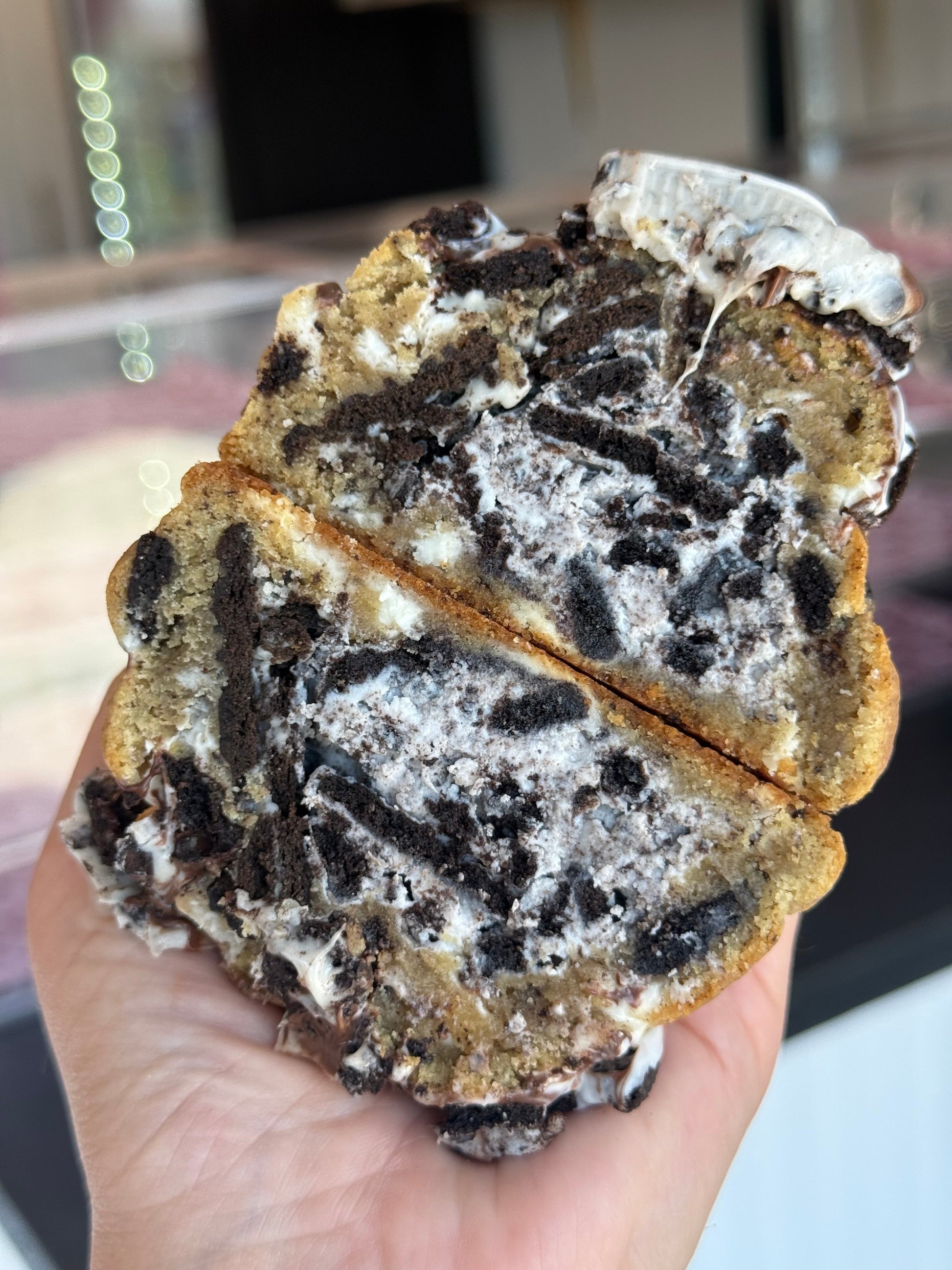 Cookies n' Cream Stuffed Cookie - Crushin' on Cookies