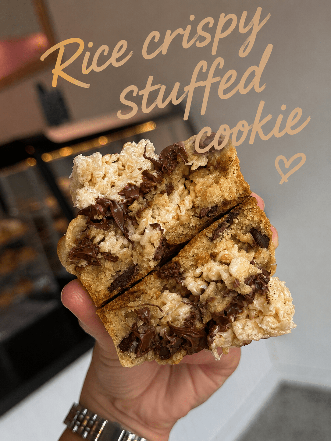 Rice crispy stuffed cookie - Crushin' on Cookies
