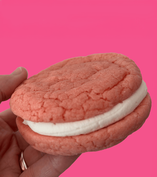 Strawberry Sammy Cookie with Buttercream - Crushin' on Cookies
