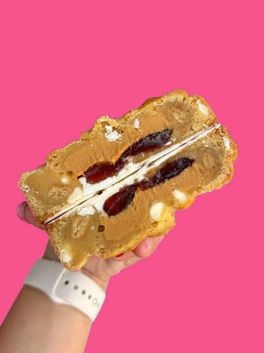 The Classic PB&J Stuffed Cookie - Crushin' on Cookies