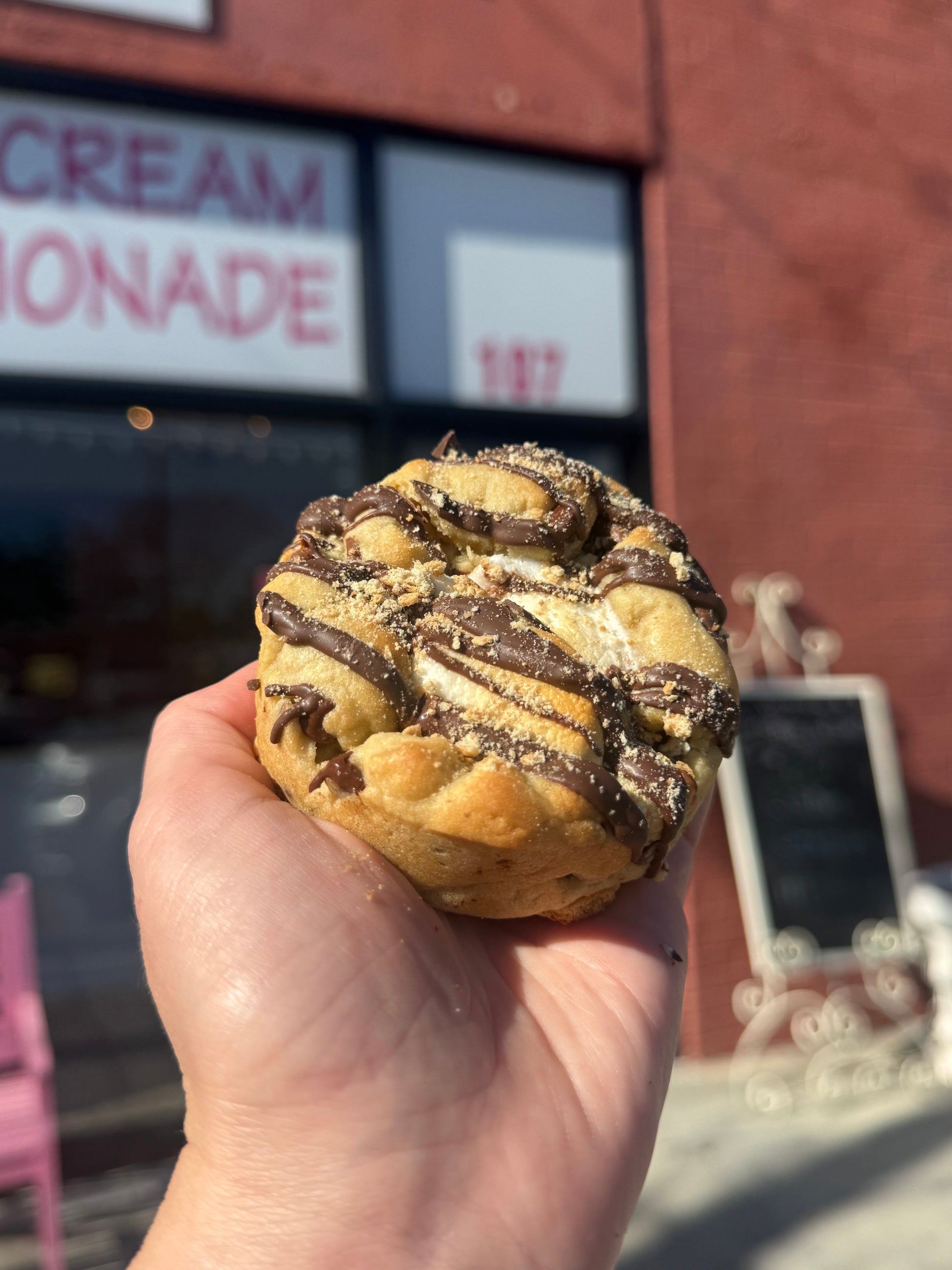 The Ultimate Campfire Cuddles S’mores Stuffed Gourmet Cookie - Crushin' on Cookies